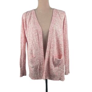 Sundance Open Front Knit Cardigen Heathered Pink Size Small